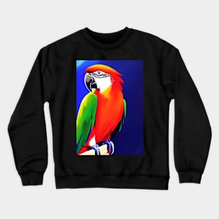 BEAUTIFUL PARROT BLUE AND PURPLE  BACKGROUND Crewneck Sweatshirt